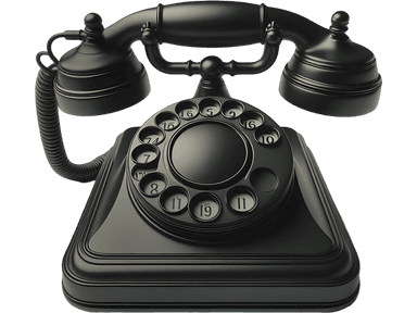 Vintage black rotary telephone